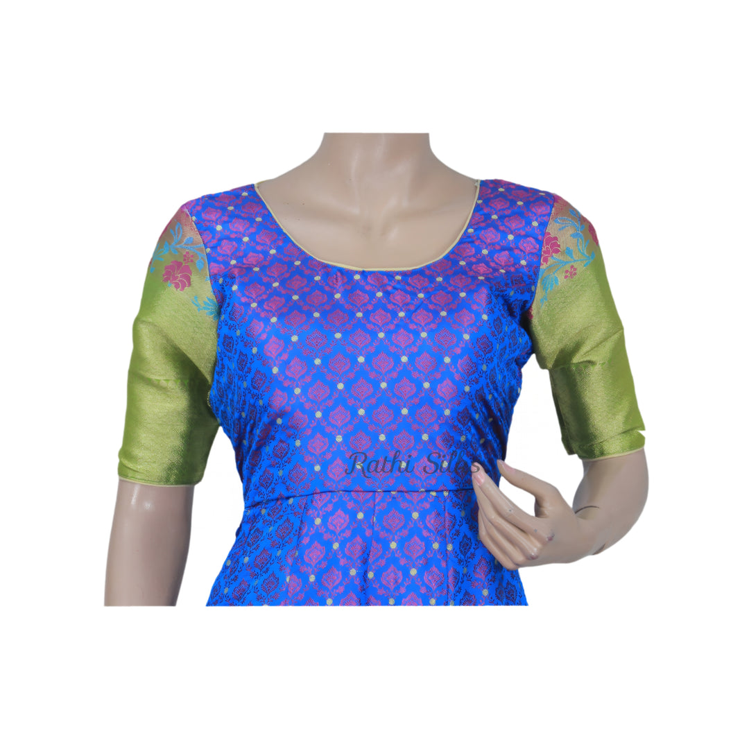 Banarasi  Semi Silk Women's Long Gown