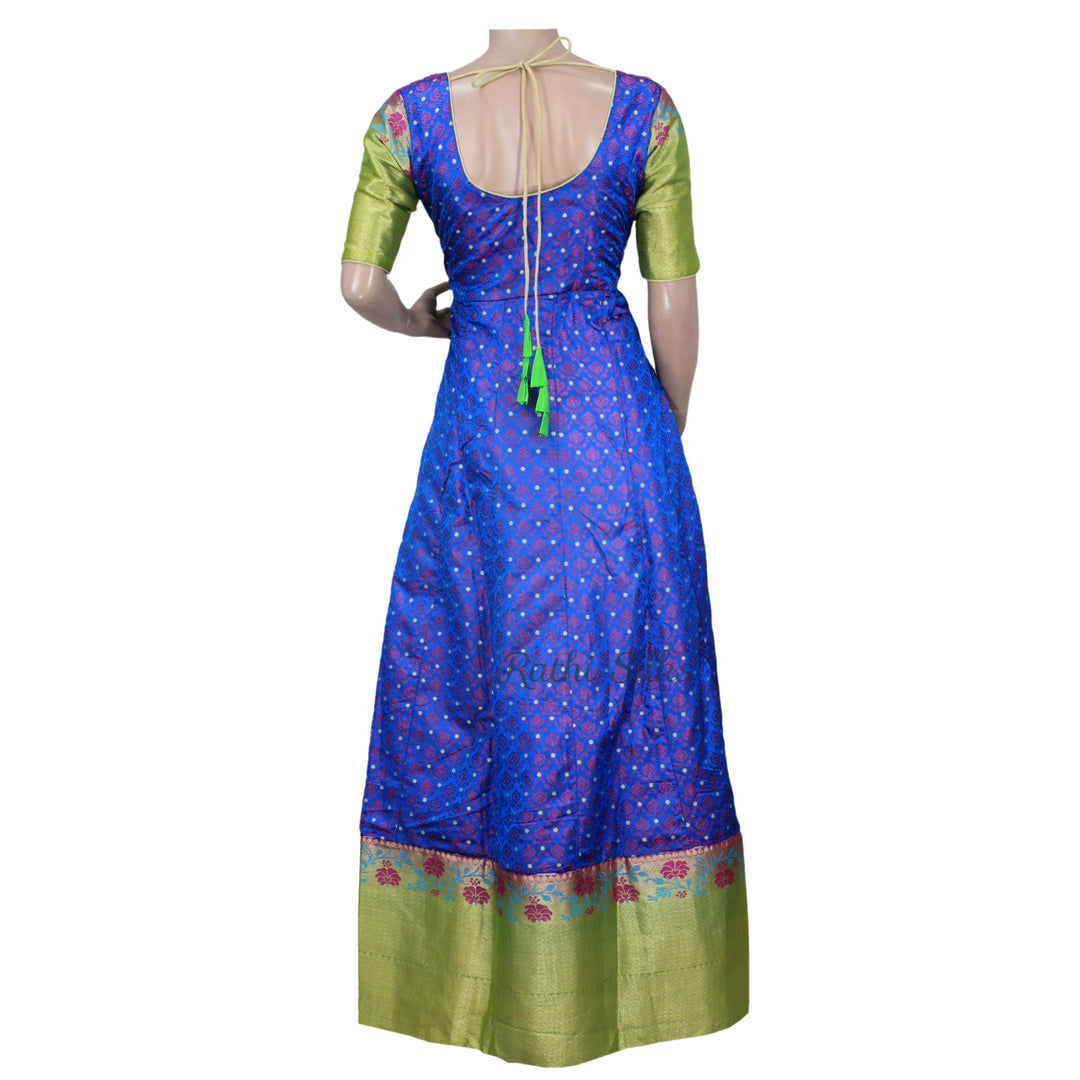 Banarasi  Semi Silk Women's Long Gown