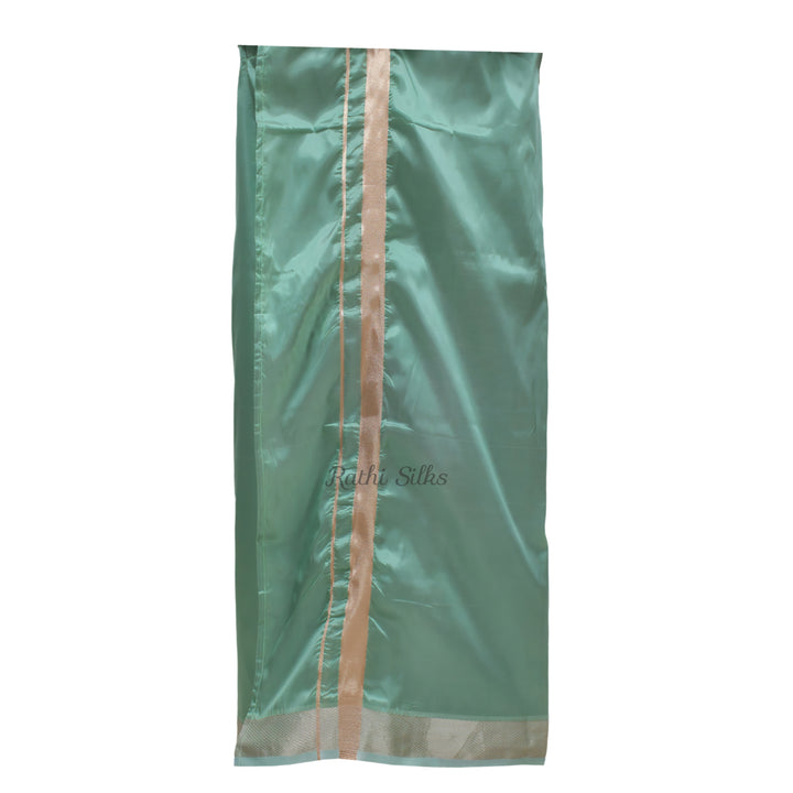 Men’s Traditional Art Silk Dhoti Set with Shirt &amp; Angavastram. MEN'S Dhoti shirt