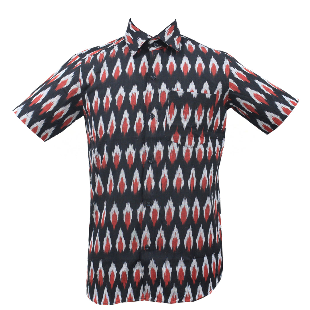 Men’s Traditional Ikath Printed Half Sleeve Shirt. Men's Shirt