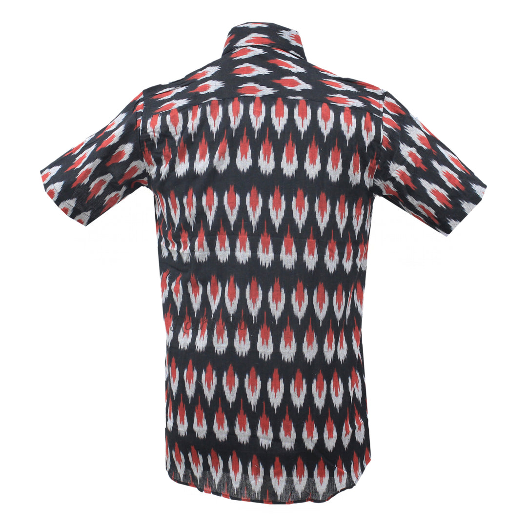 Men’s Traditional Ikath Printed Half Sleeve Shirt. Men's Shirt
