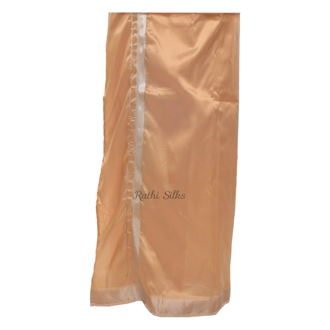 Men’s Traditional Art Silk Dhoti Set with Shirt &amp; Angavastram. MEN'S Dhoti shirt