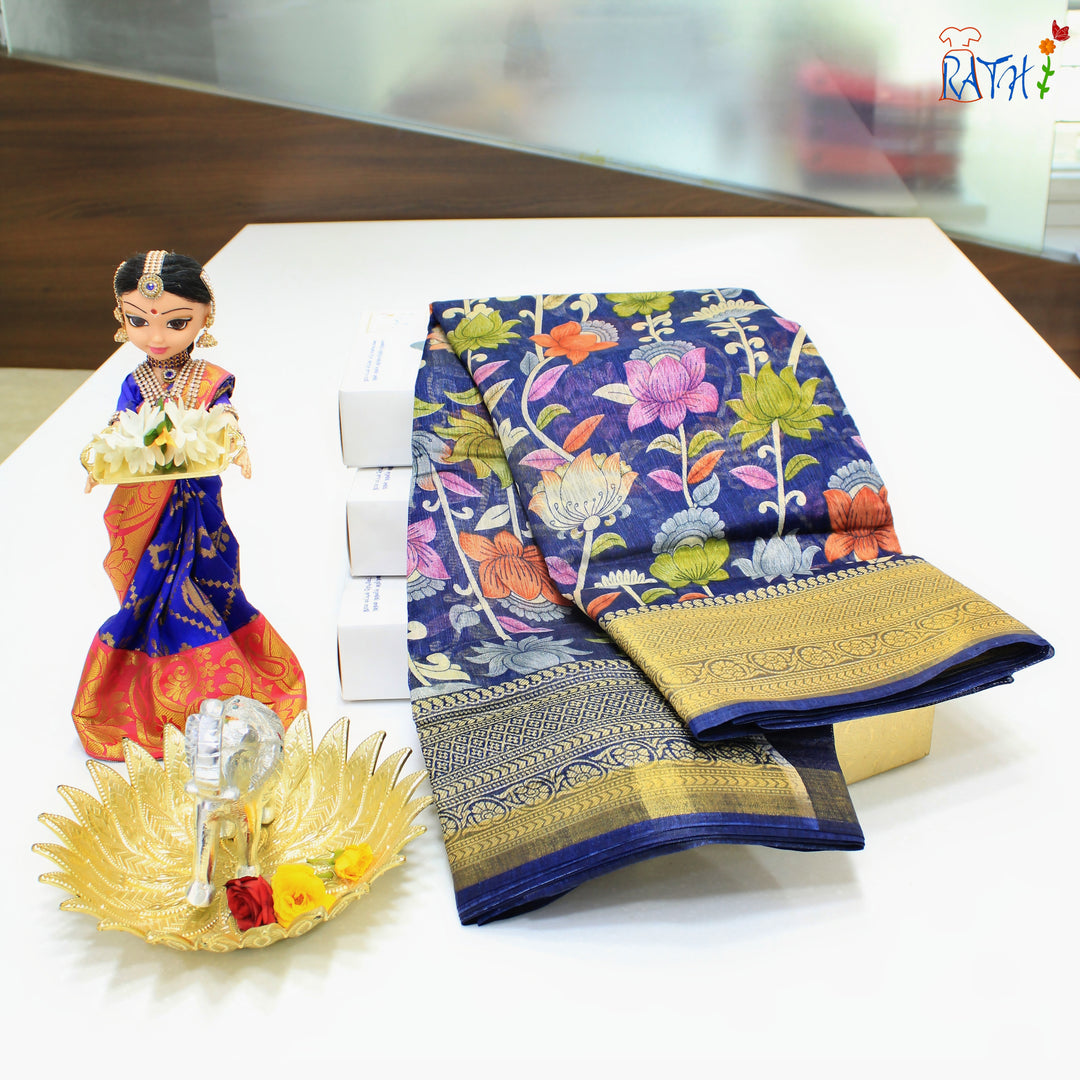 Semi Chanderi Cotton Saree