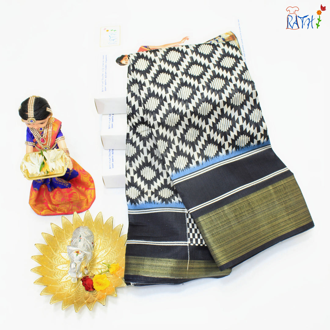 Semi Chanderi Cotton Saree