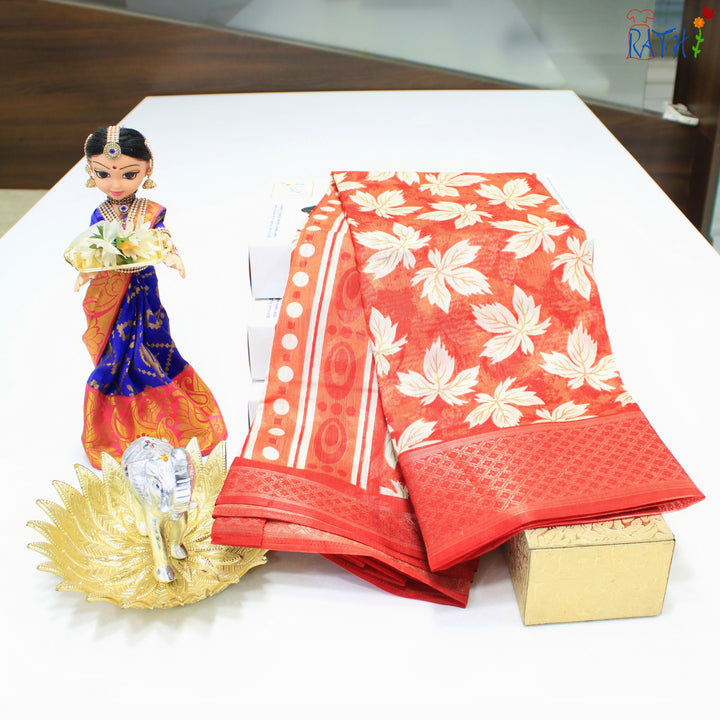 Semi Chanderi Cotton Saree
