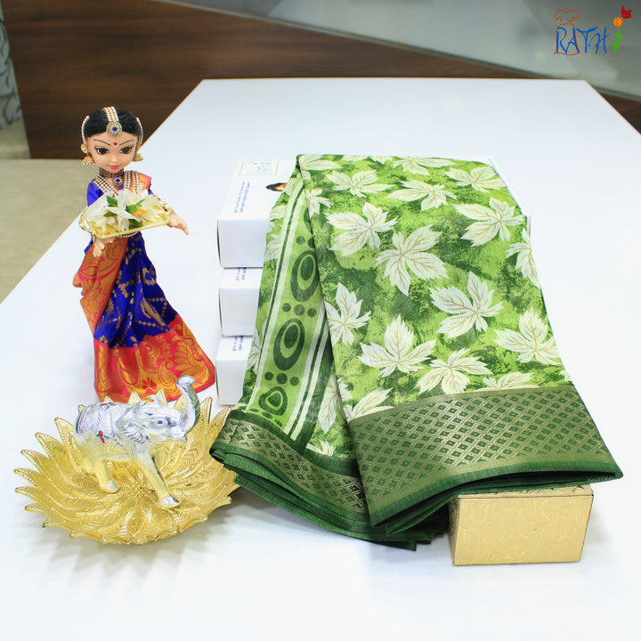 Semi Chanderi Cotton Saree