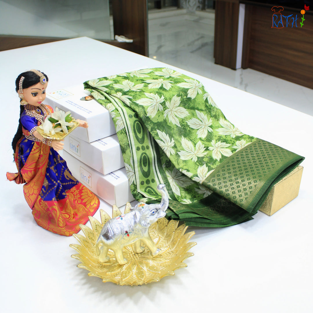 Semi Chanderi Cotton Saree