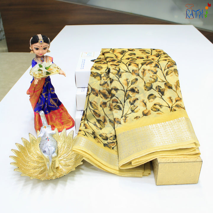 Semi Chanderi Cotton Saree
