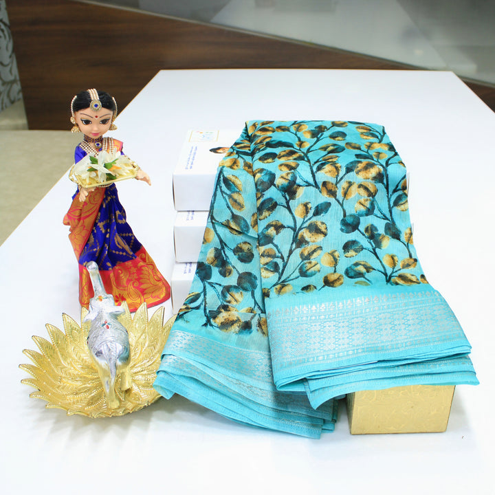 Semi Chanderi Cotton Saree