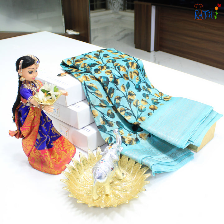 Semi Chanderi Cotton Saree
