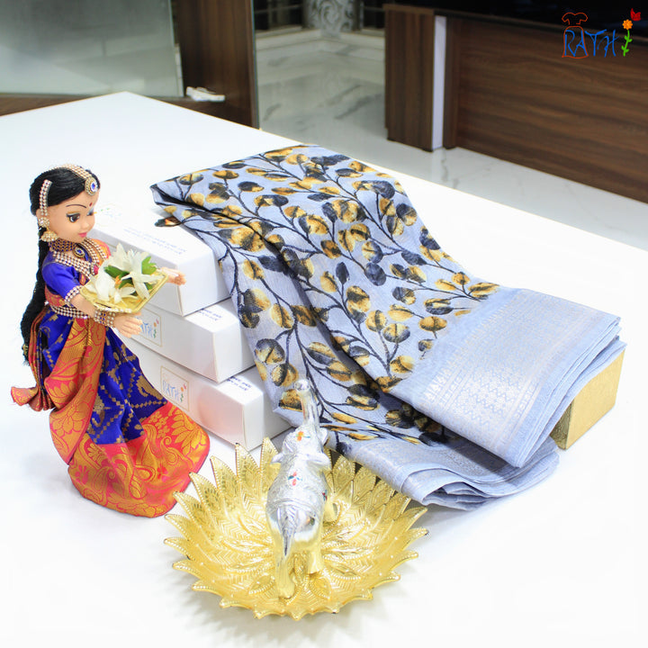 Semi Chanderi Cotton Saree