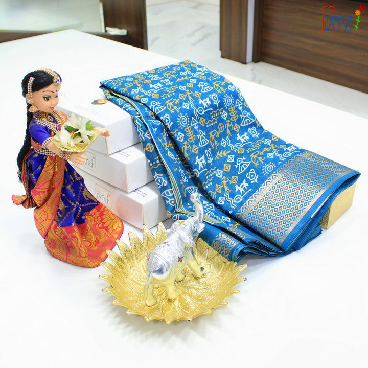Semi Chanderi Cotton Saree