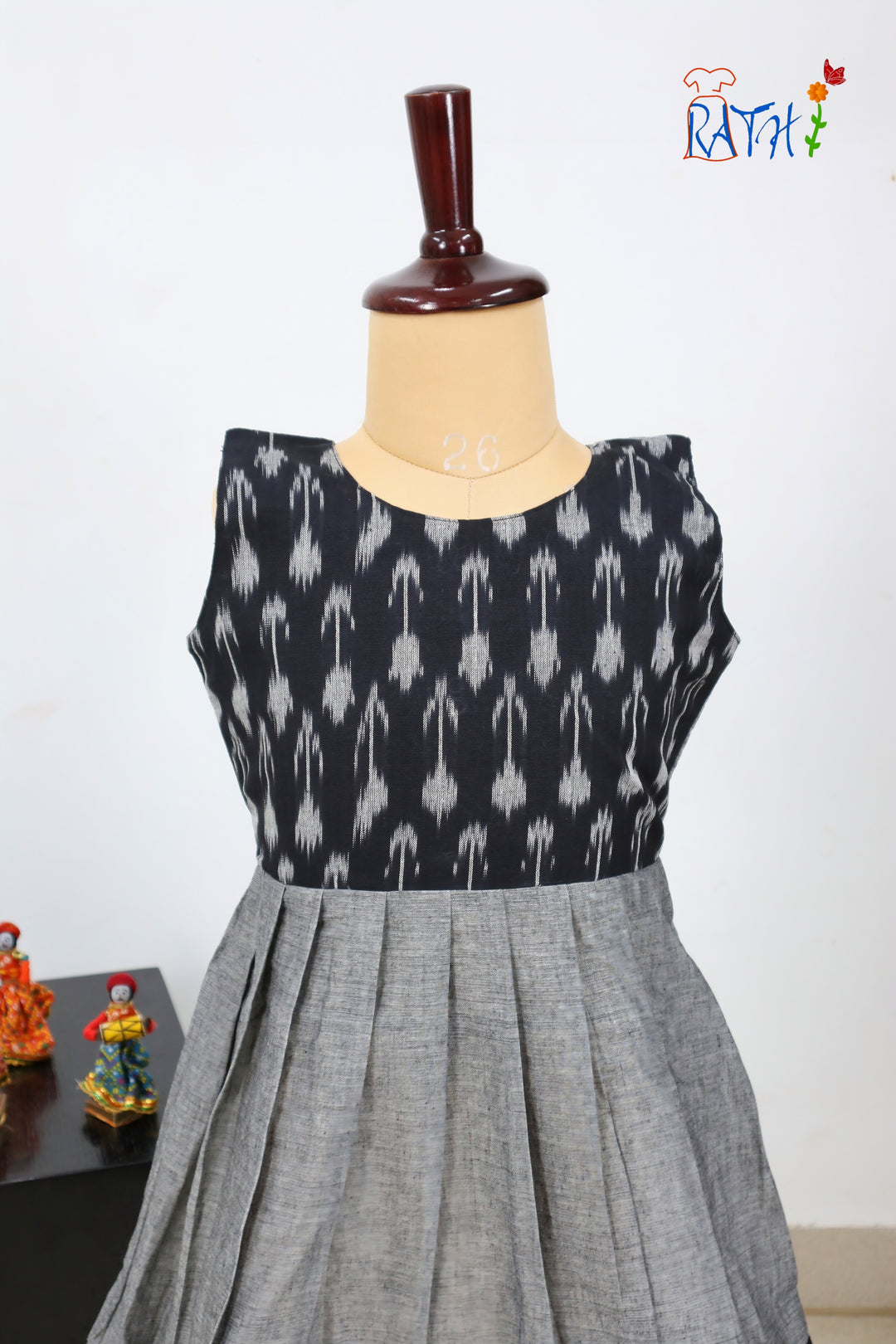 Ikat Cotton Short Frock