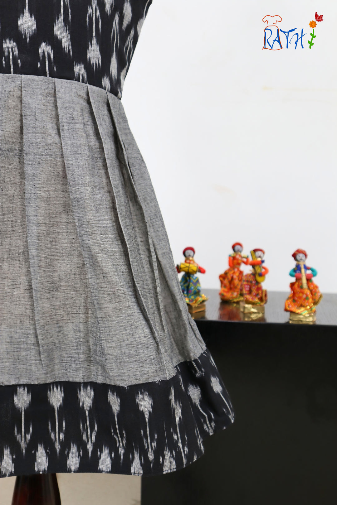 Ikat Cotton Short Frock