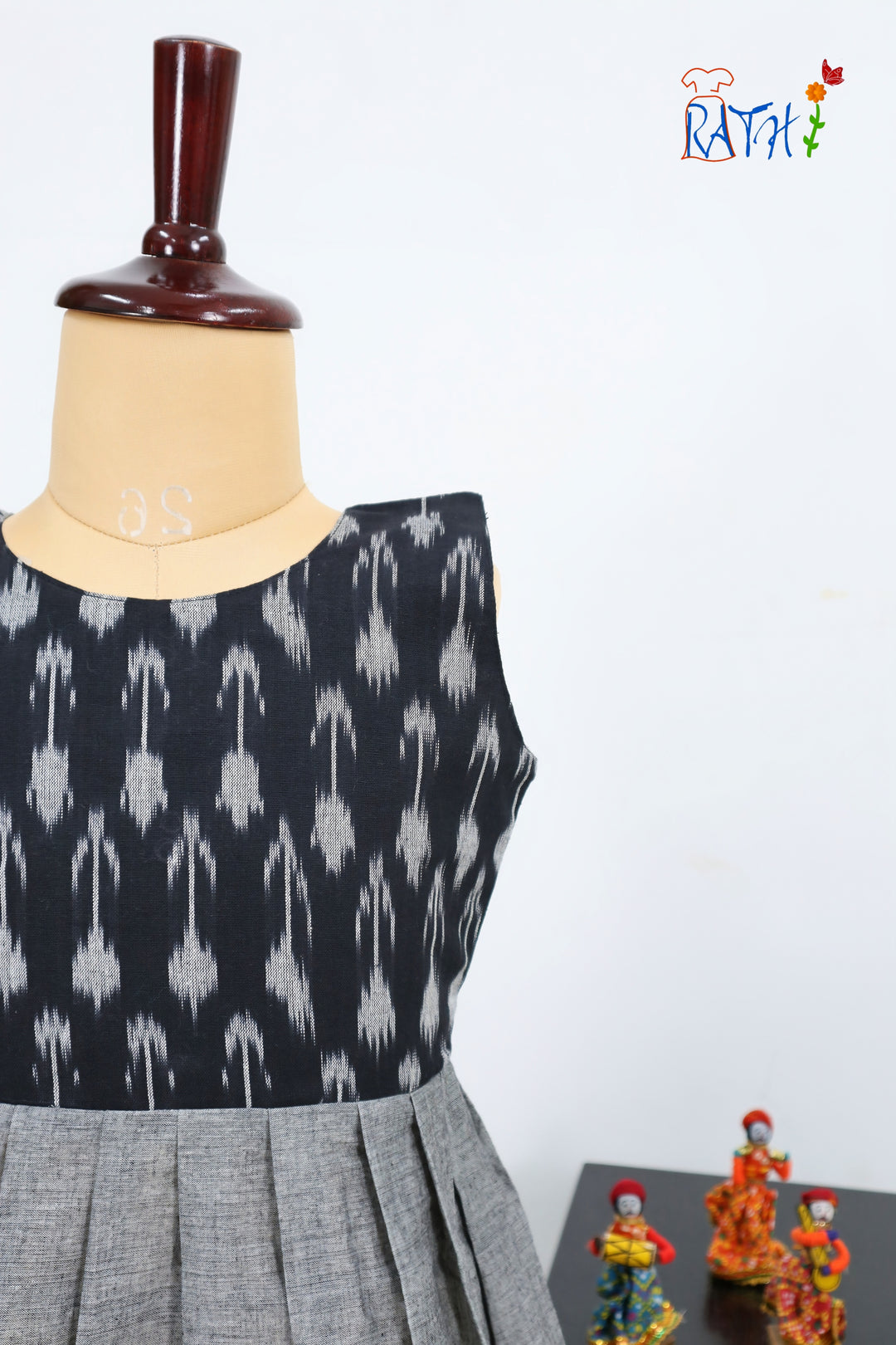 Ikat Cotton Short Frock