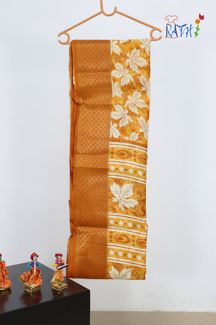 Semi Chanderi Cotton Saree