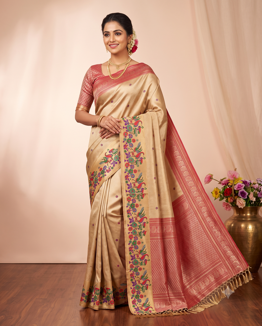 Art Saree Suvarna Tissue Turning Br