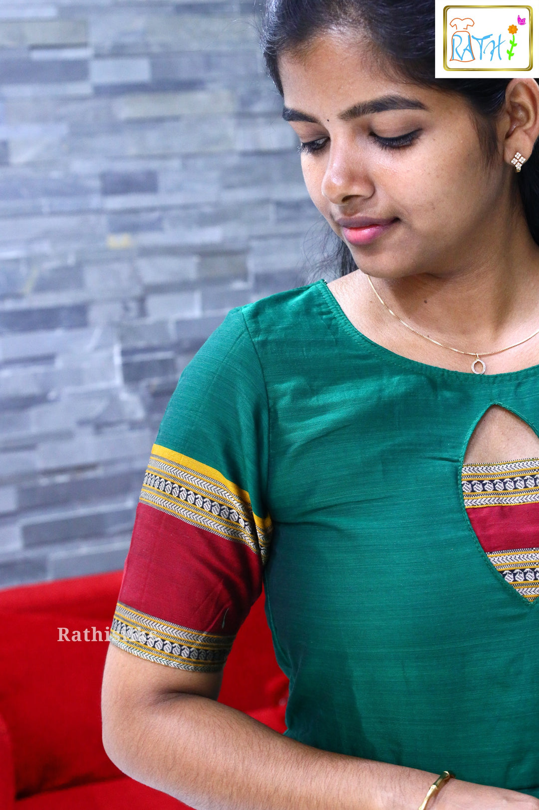 Chettinadu Cotton Zari Border Long Ethnic Gown