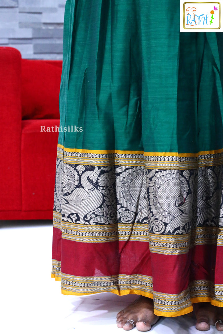 Chettinadu Cotton Zari Border Long Ethnic Gown